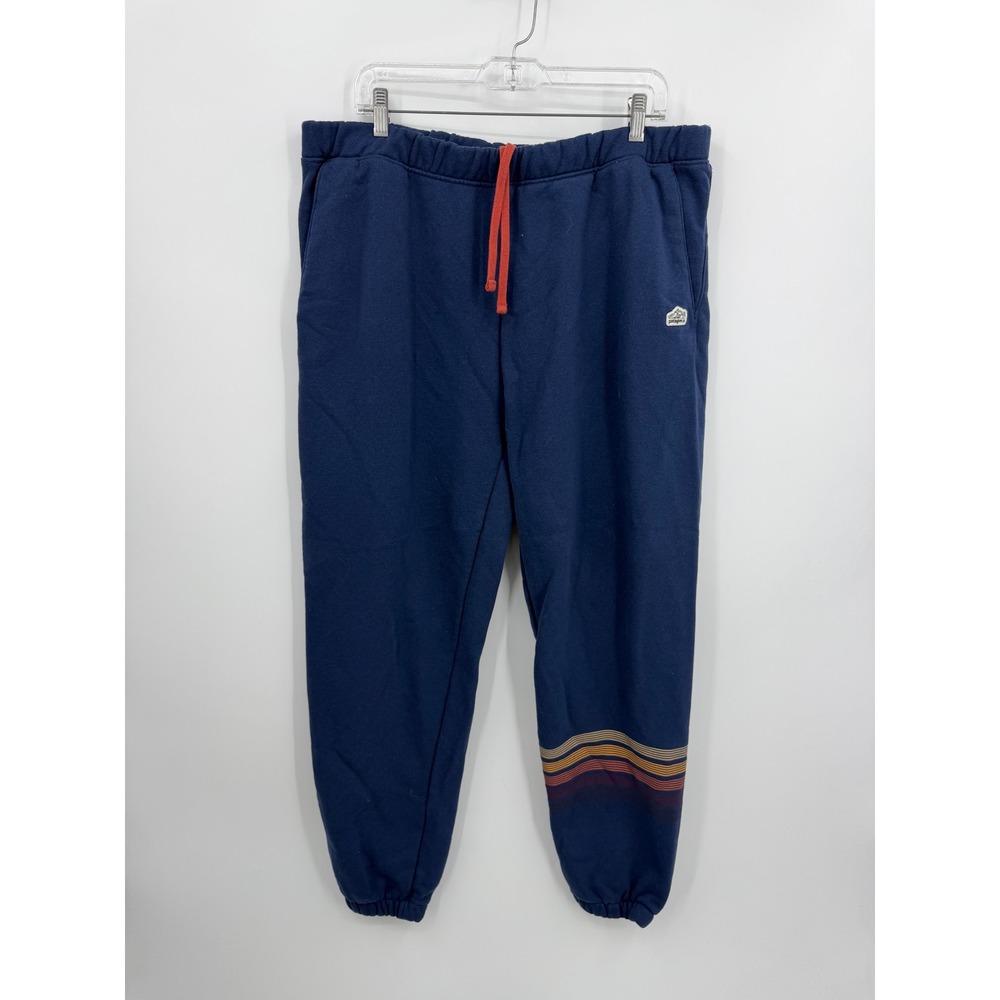 Patagonia line logo ridge Uprisal Sweatpants Mens XL Navy 26054 Stripe Graphic